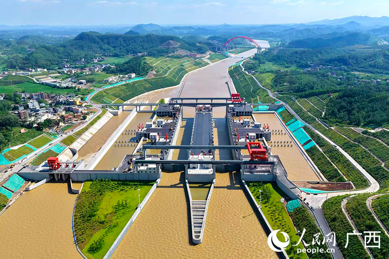 马道枢纽是平陆运河建设中混凝土浇筑体量最大、技术难度最高的枢纽。人民网记者 付华周摄