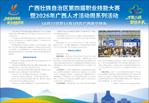 广西壮族自治区第四届职业技im钱包下载能大赛暨2026年广西人才活动周系列活动